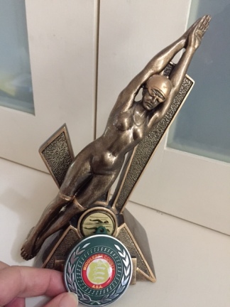 Exhibit A - sample swimming trophy & medal